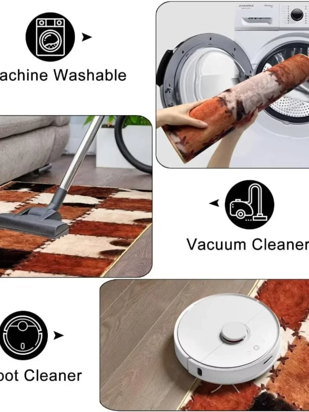 Cowhide Area Rug 2x3